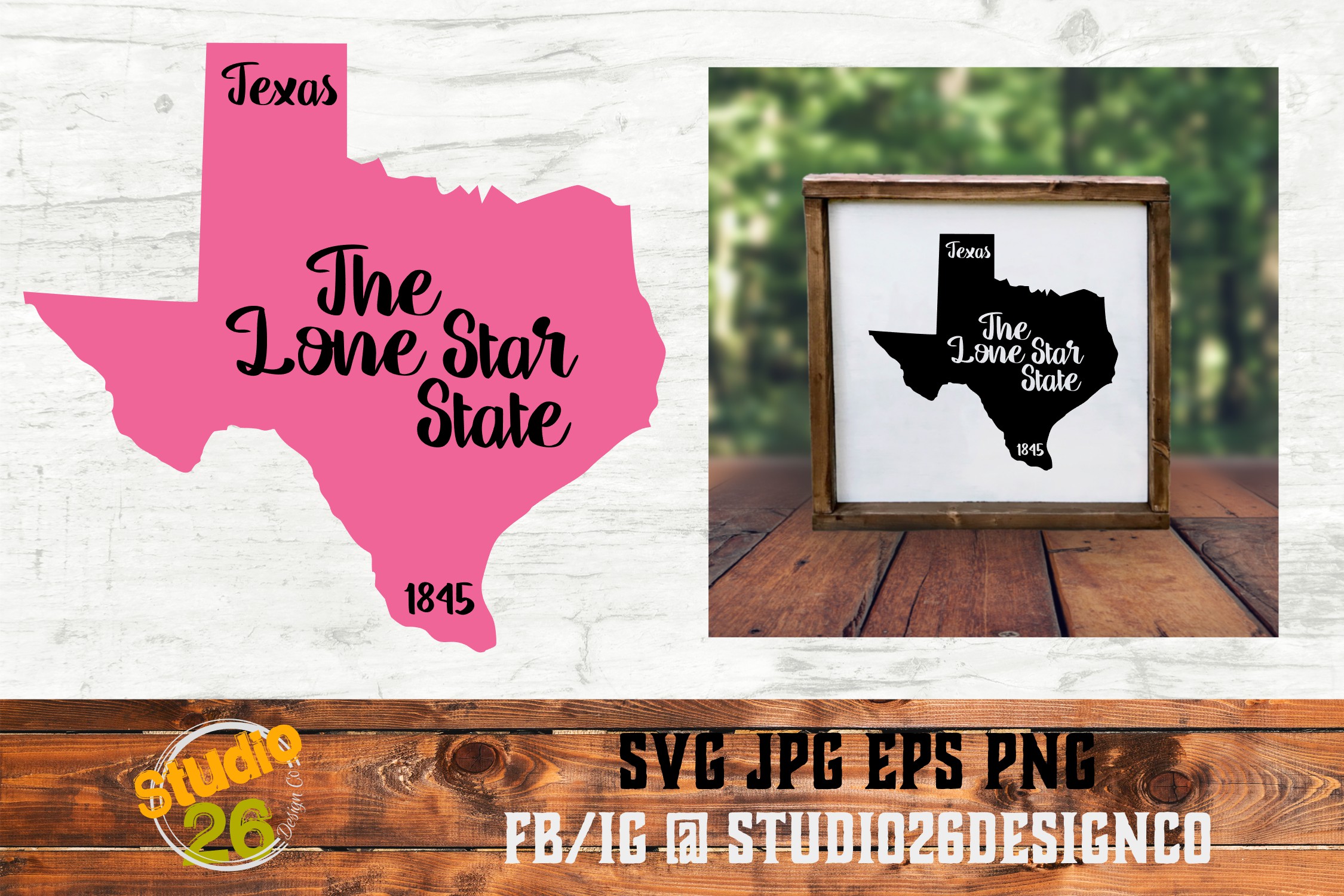 Texas State Nickname & EST Year 2 Files SVG PNG EPS