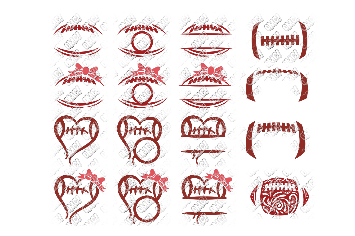 Download Football SVG Monogram Bundle in SVG, DXF, PNG, EPS, JPG ...