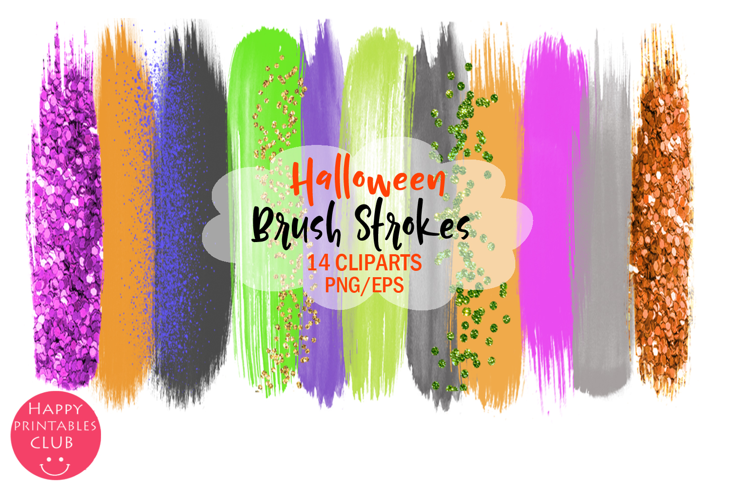 Download Halloween Brush Strokes Clipart- Brush Strokes Clipart ...