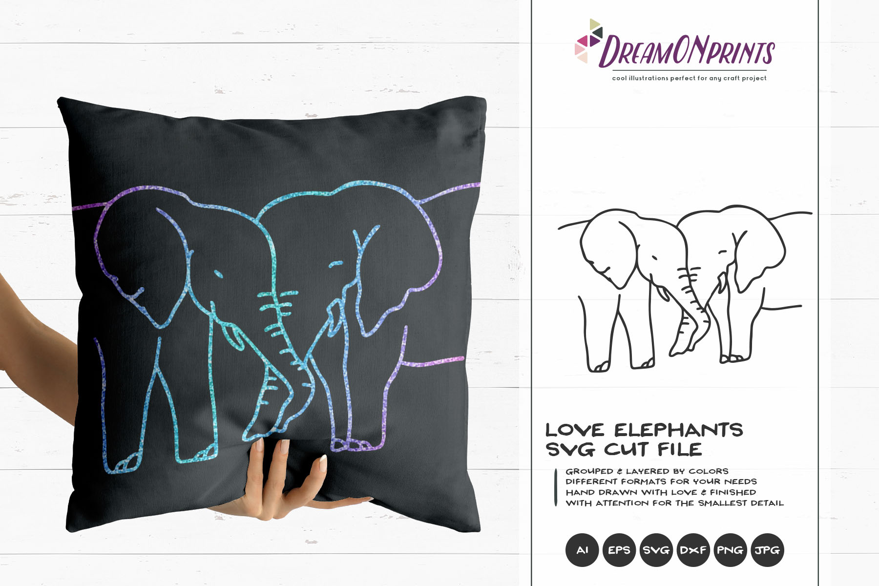 Elephants SVG | Love SVG | Wild Animals