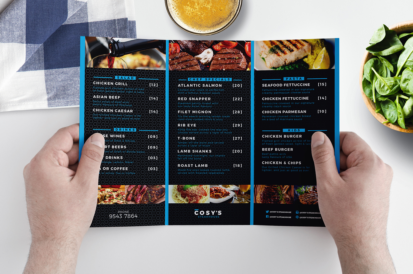 Trifold Restaurant Menu Template (260886) Brochures Design Bundles