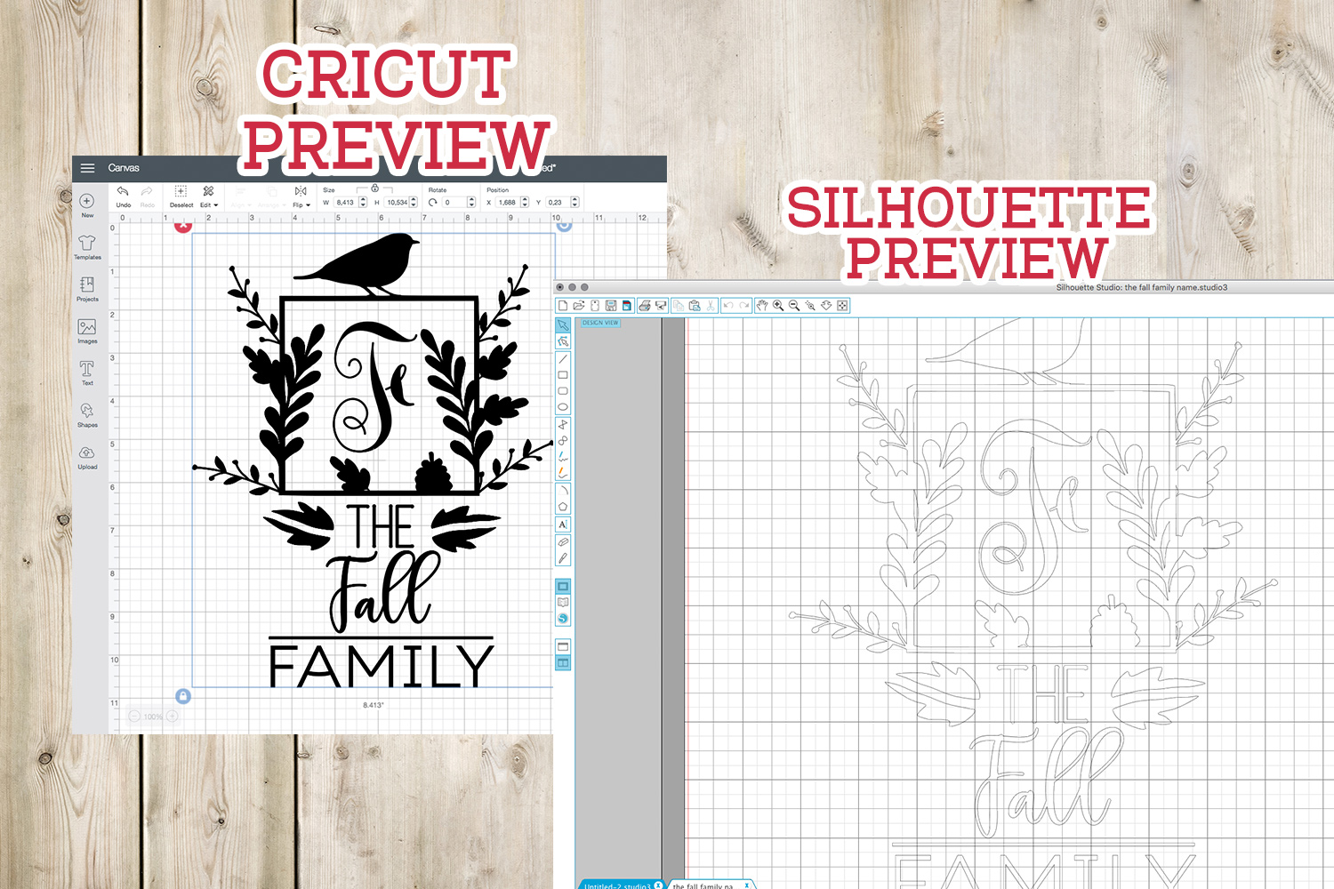 Download Fall Autumn - Family Name & Monogram Frame in SVG, DXF ...