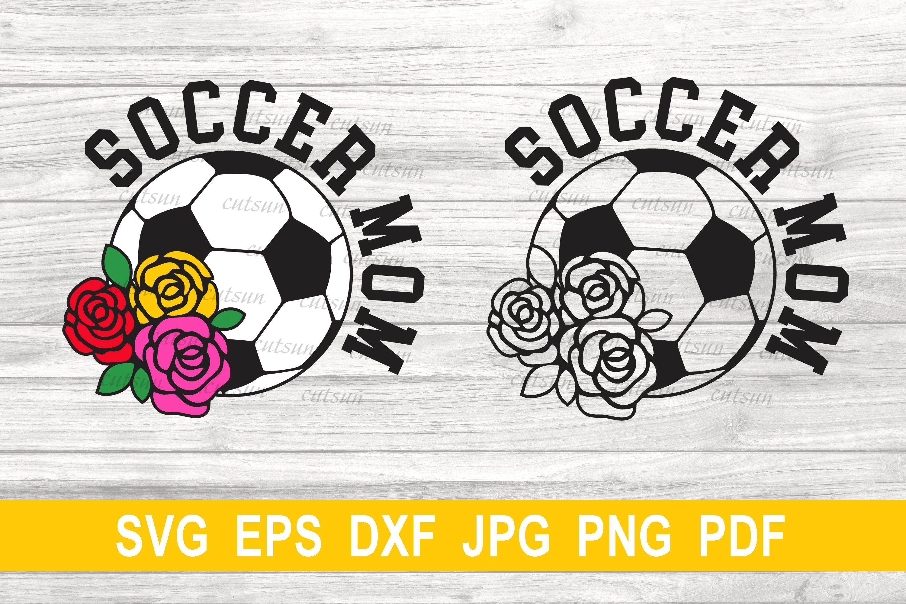 Soccer Mom SVG | Soccer SVG | Floral Soccer ball SVG