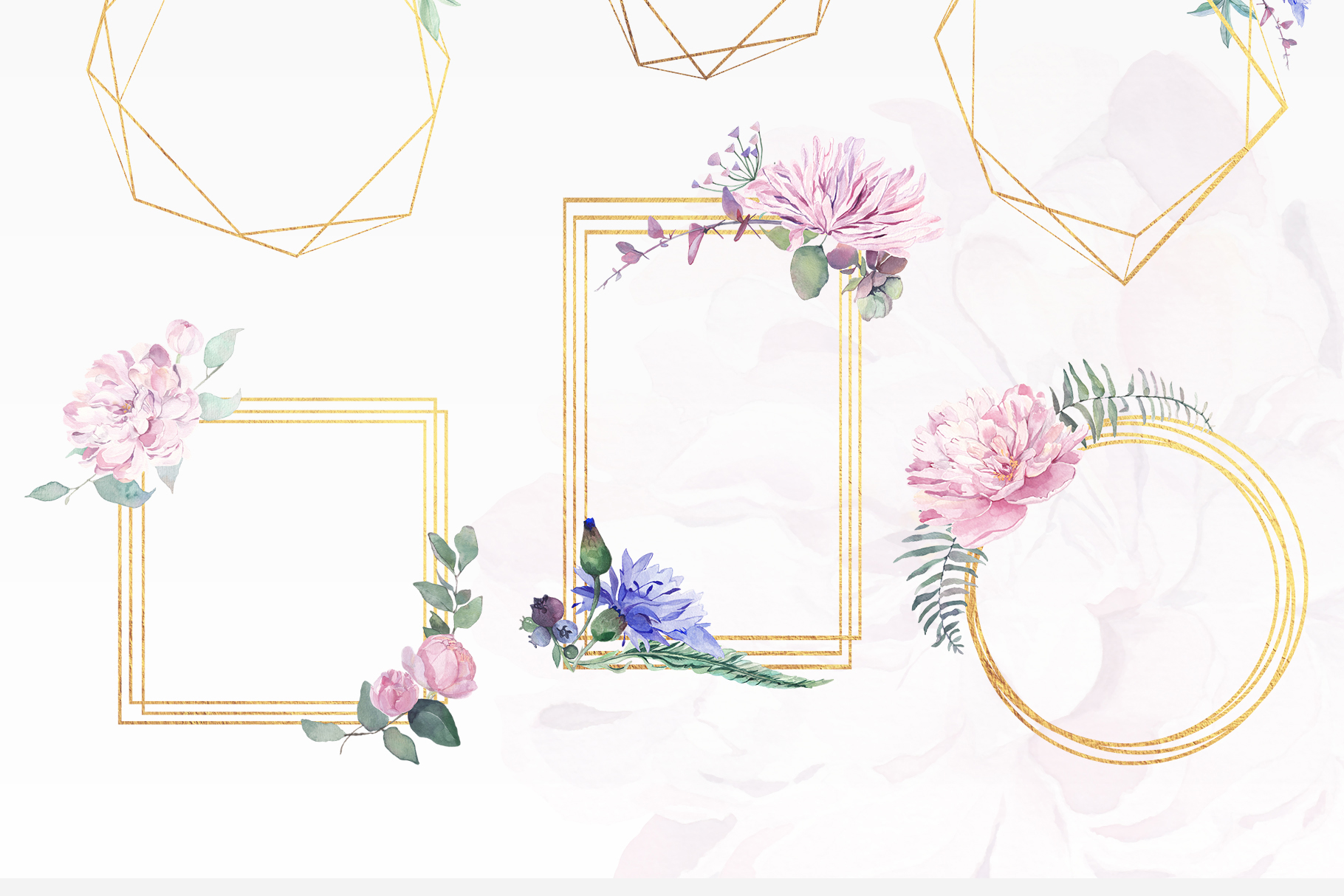 Chic Watercolor Floral Collection (273357) | Illustrations | Design Bundles