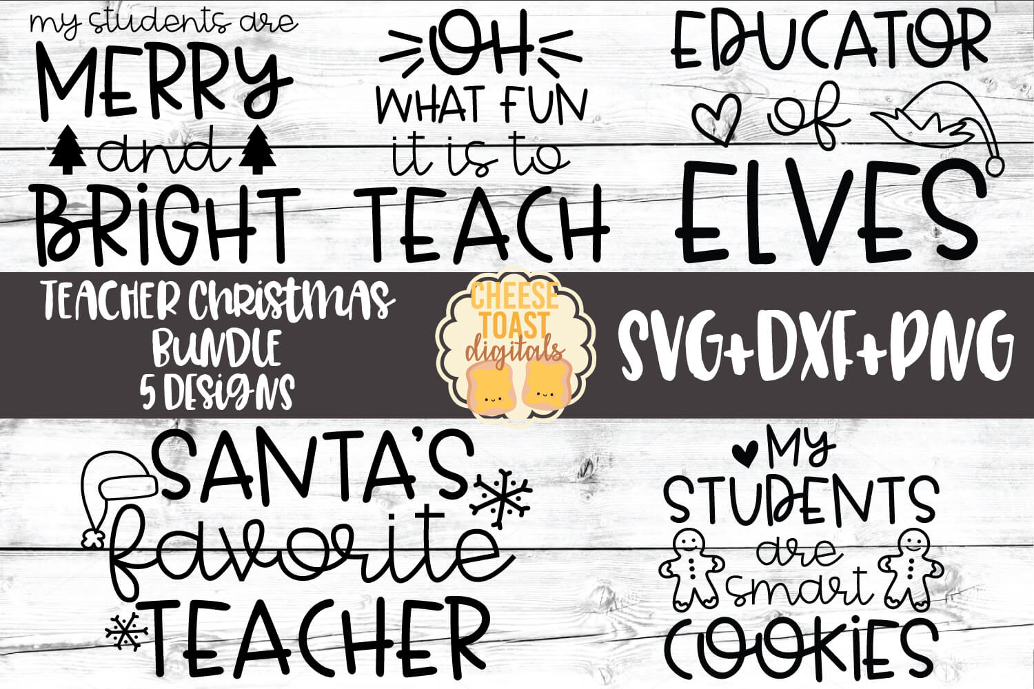 Download Teacher Christmas Bundle - School SVG PNG DXF Cut Files
