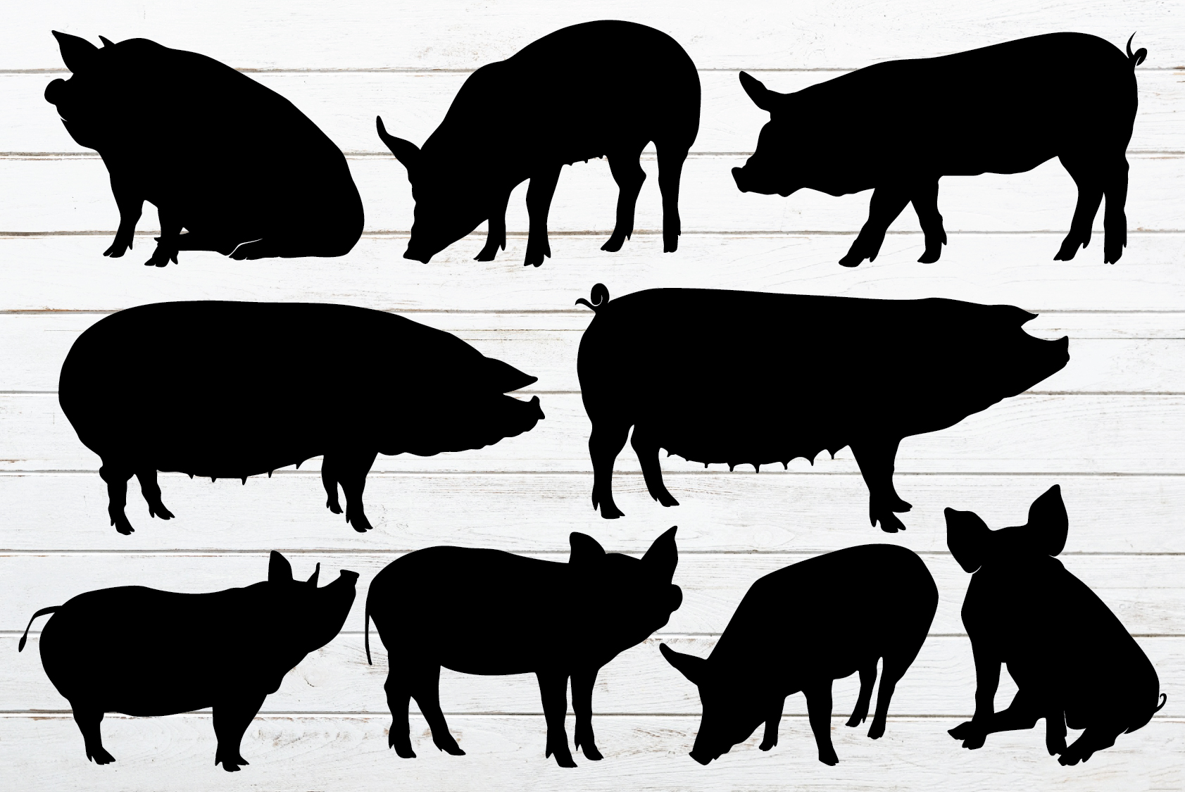 Download FARM ANIMAL SILHOUETTES SVG CRAFTER (115338) | SVGs | Design Bundles