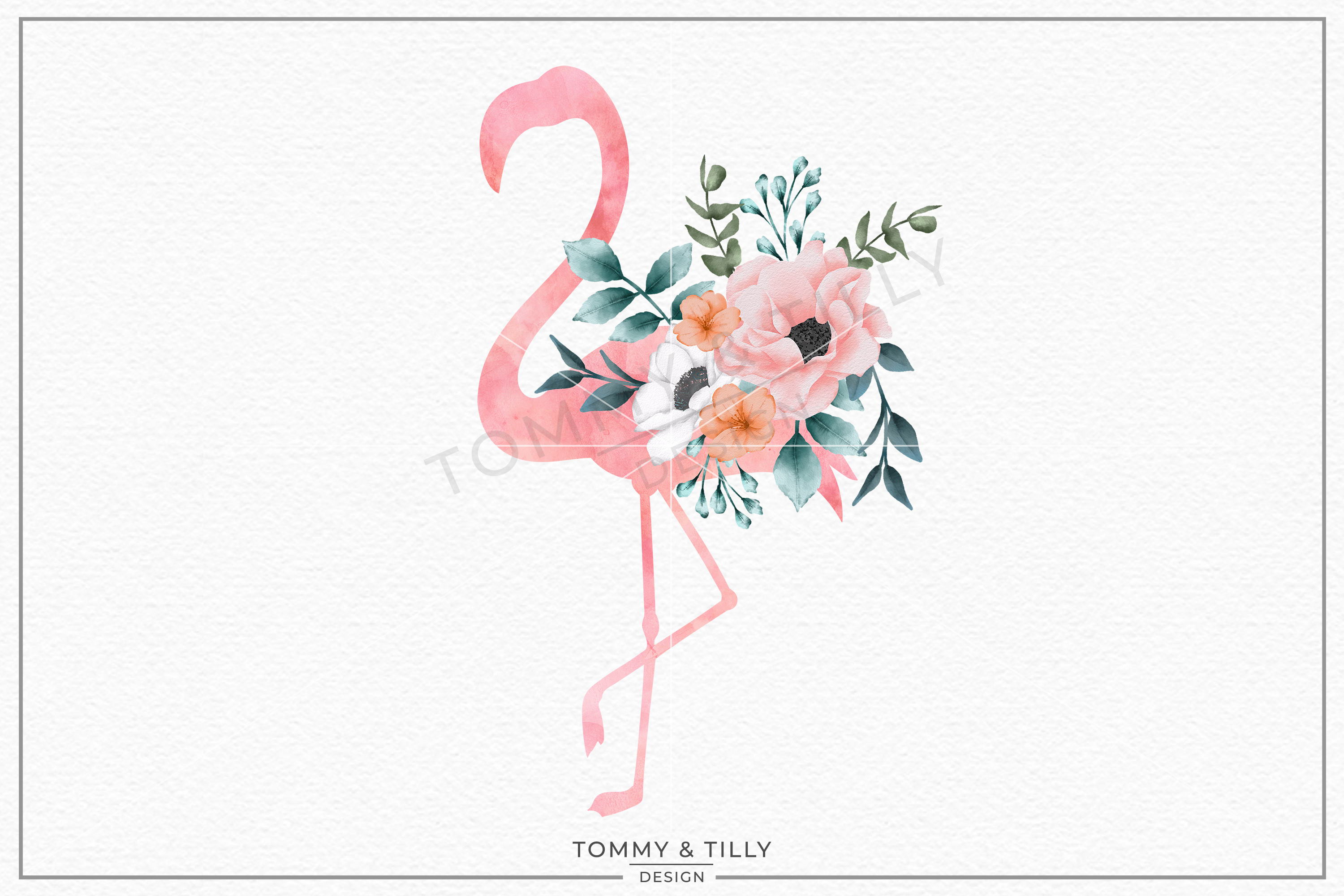 Download Flamingo Watercolour Silhouette - Sublimation PNG Clipart (258428) | Sublimation | Design Bundles