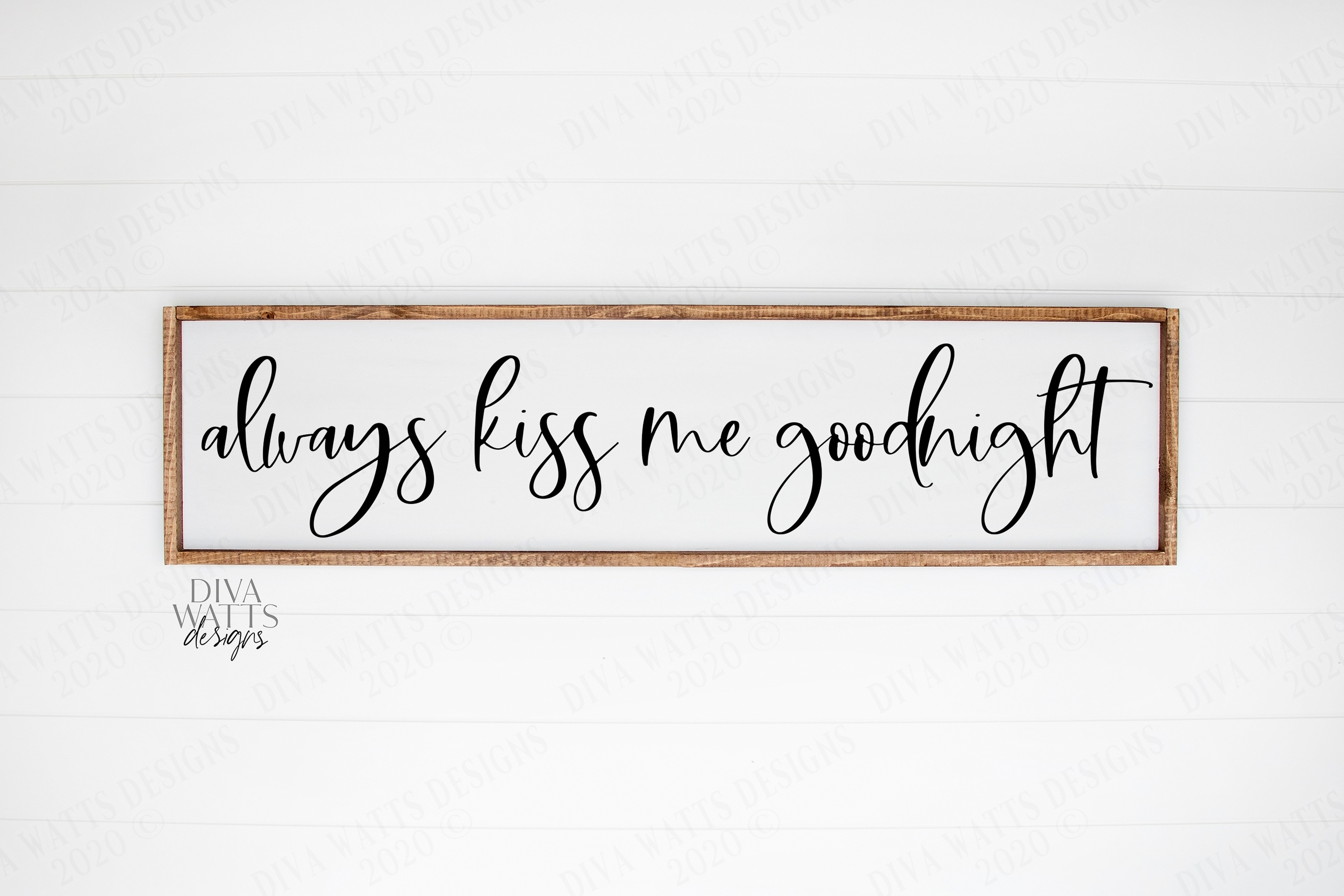 Always Kiss Me Goodnight - Bedroom - Sign SVG PNG EPS