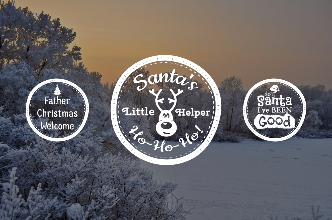 Funny Christmas Badges Collection