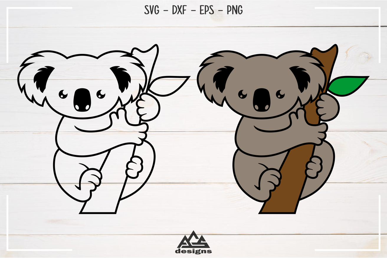 Cutie Koala Australia Svg Design (432605) | Cut Files | Design Bundles