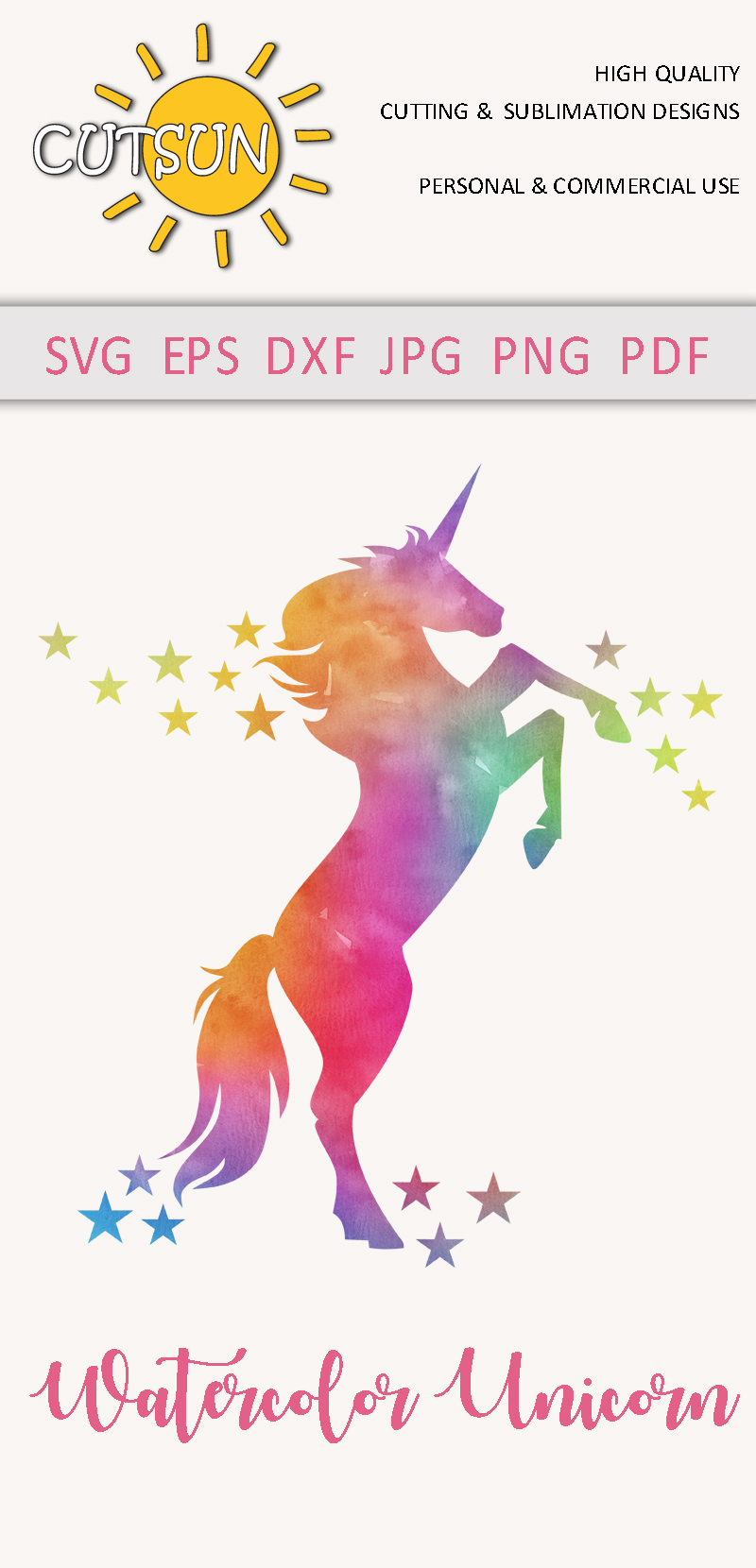 Download Unicorn SVG | Unicorn Watercolor sublimation design