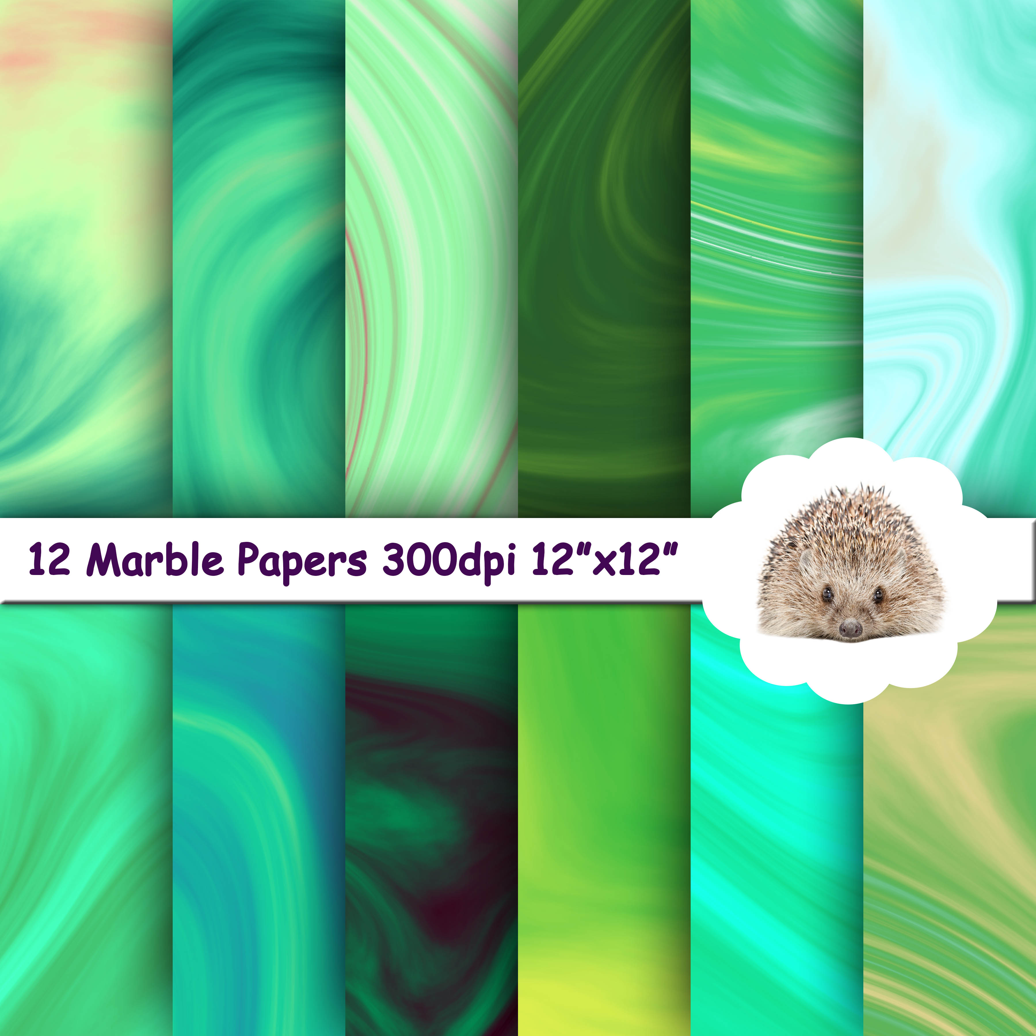 12 Green Marble Textures / Backgrounds / Papers (24899) Textures