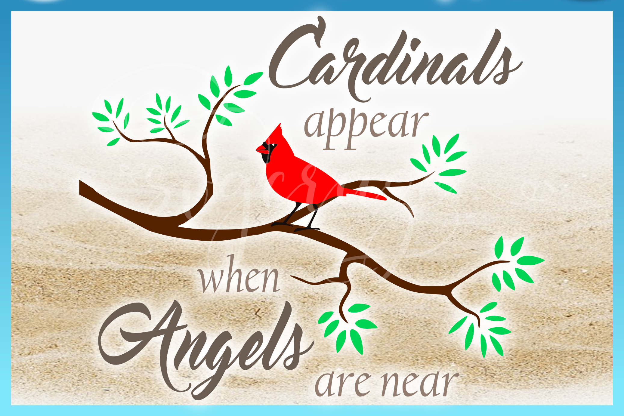 Cardinals Appear When Angels Are Near Quote SVG EPS PNG PDF