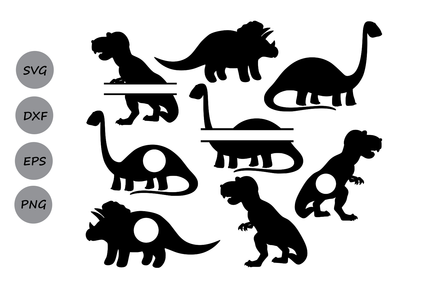 Dinosaur SVG, Animals SVG, Dinosaur Silhouette, monogram svg, Dinosaur