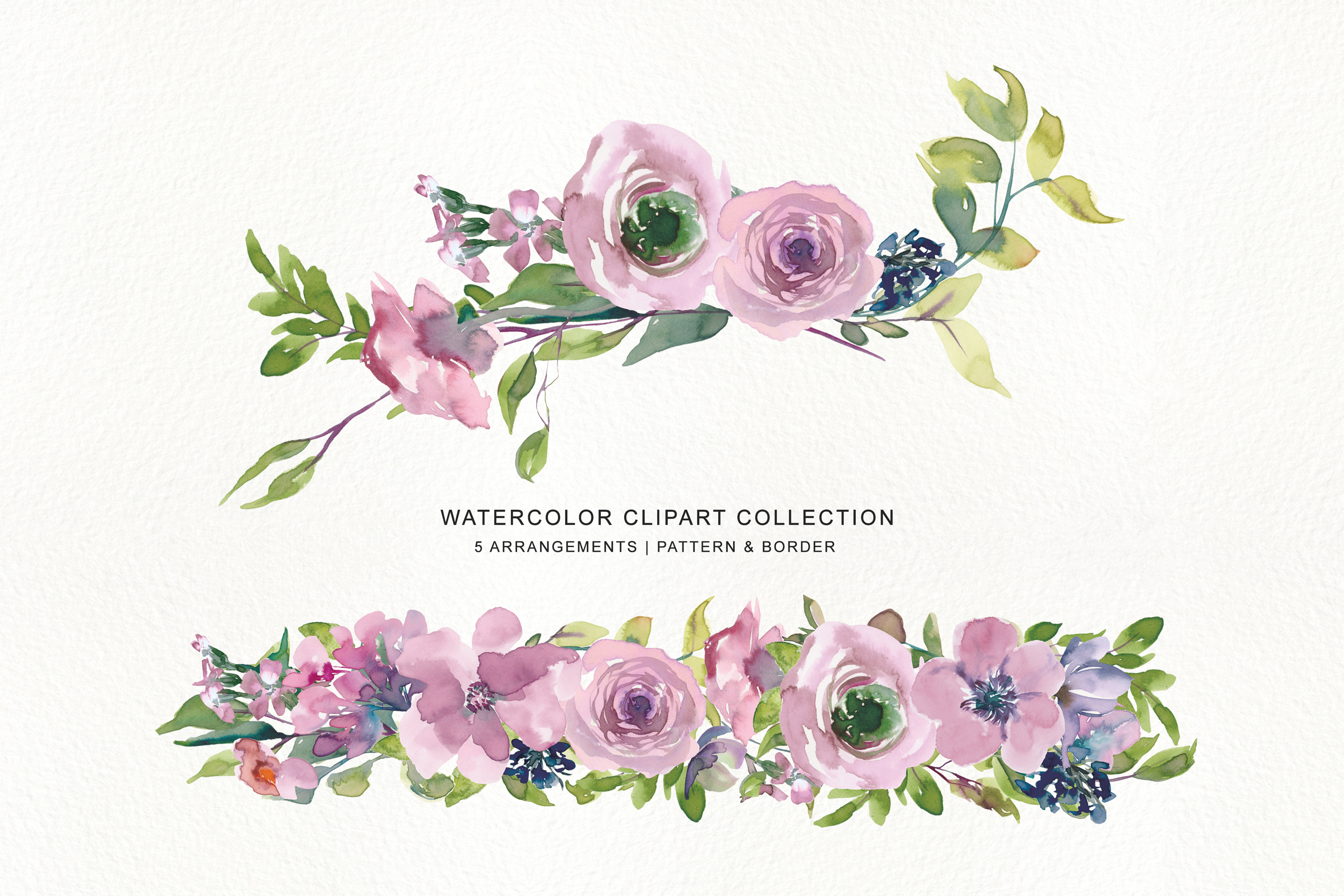 Watercolor Mauve Rose Clipart | Rose Clipart, Floral Painting, Clip Art