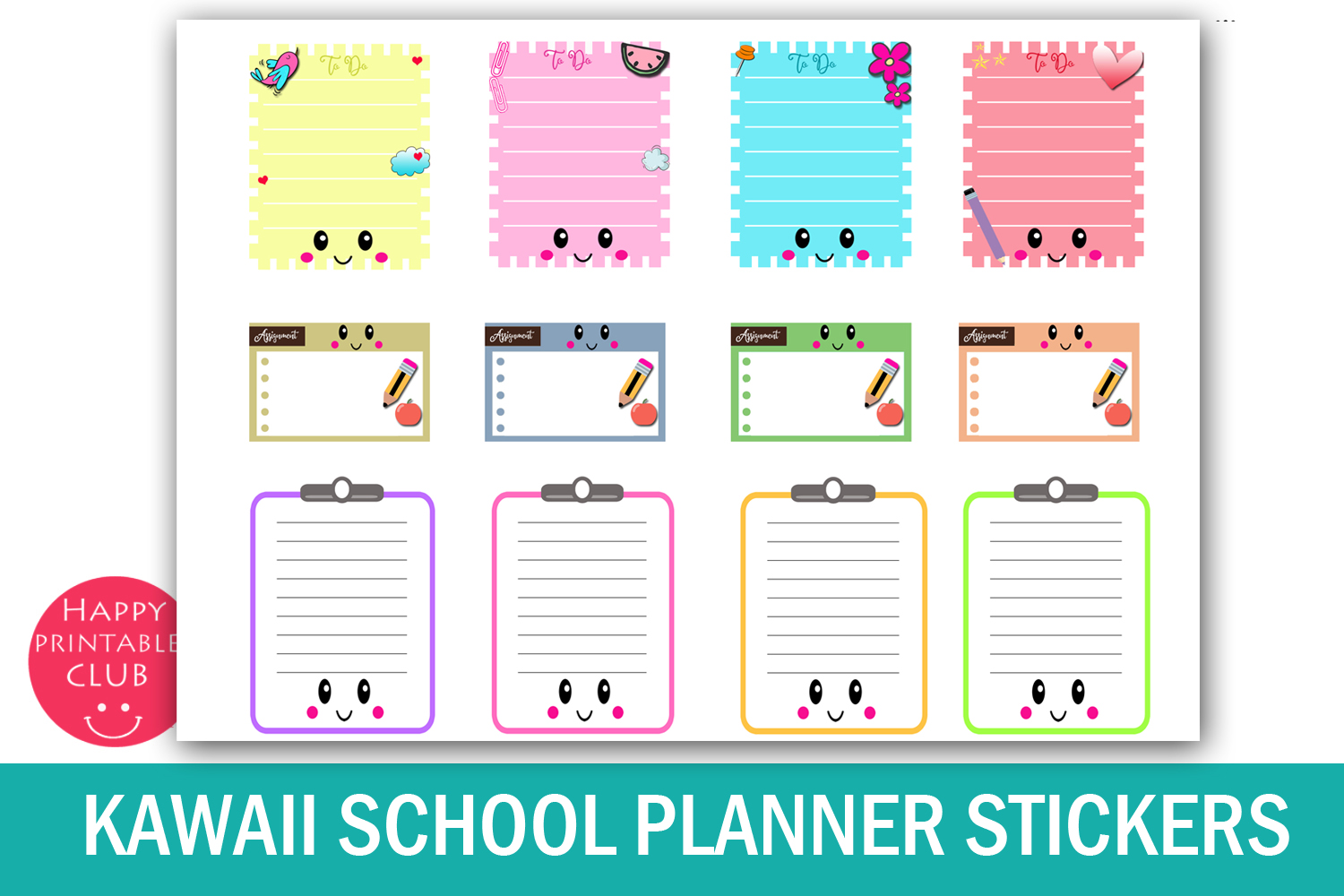 Kawaii School Planner Stickers School Planner Stickers