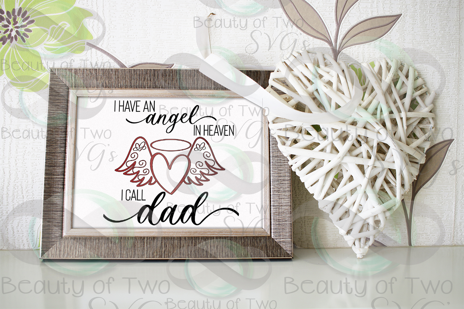 Angel in heaven I call Dad svg & png, parent loss svg