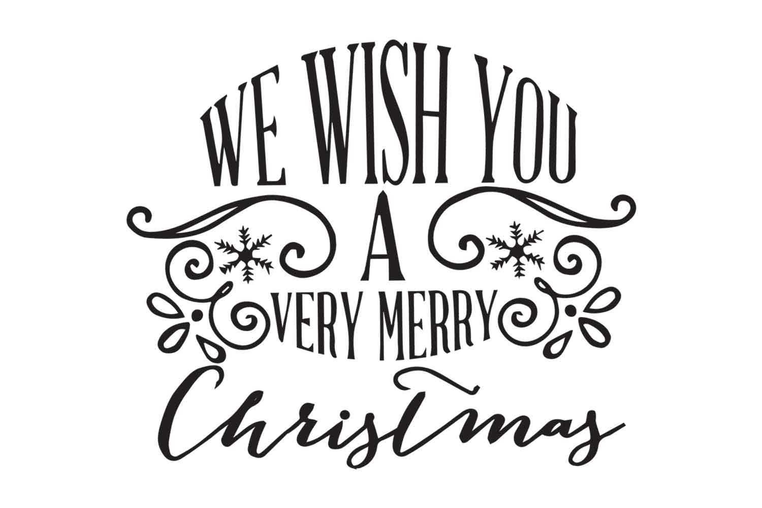 Download We Wish you a very Merry Christmas svg file, clipart ...