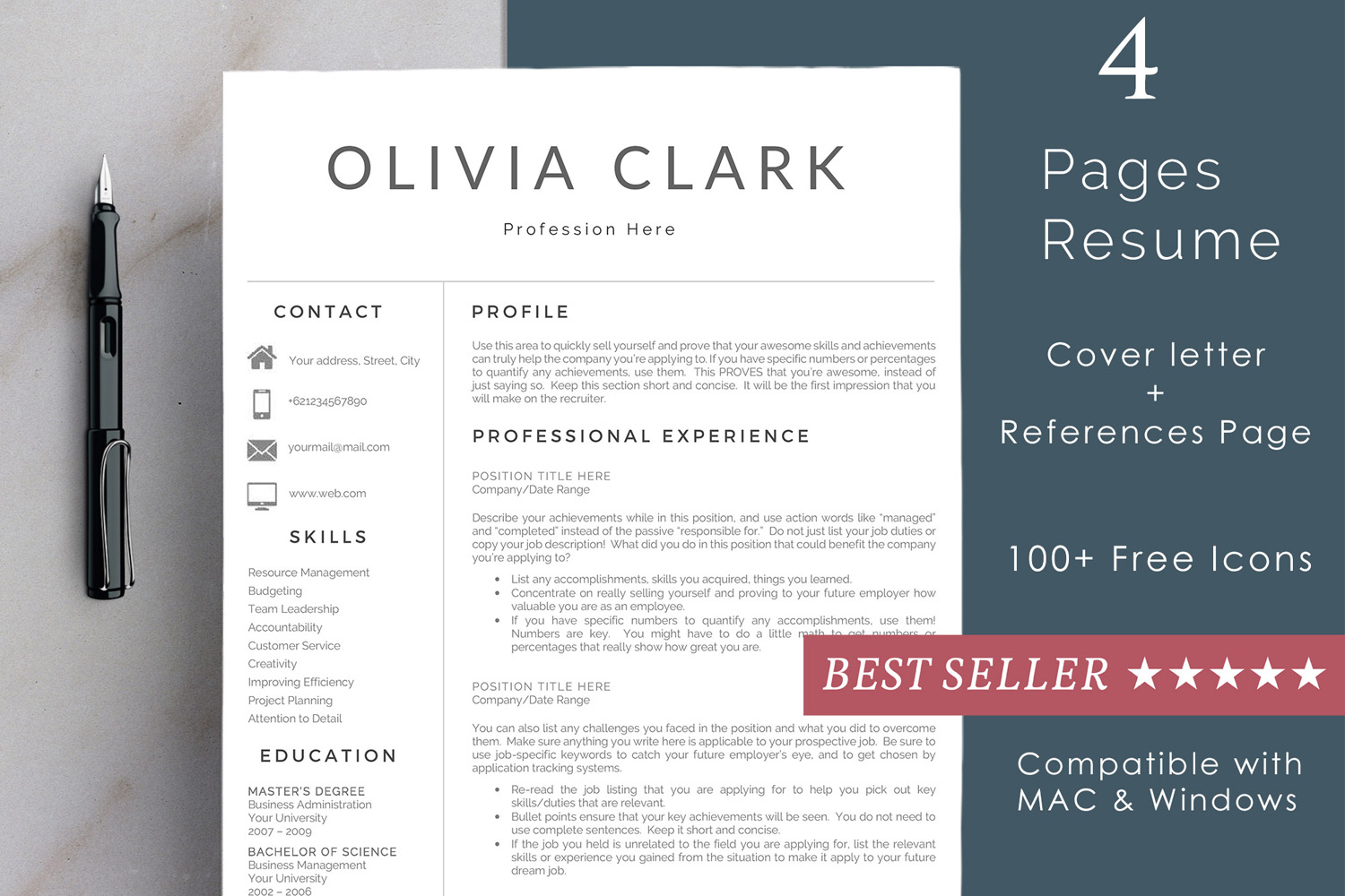 Modern Creative Resume Template Google Docs Resume Pages