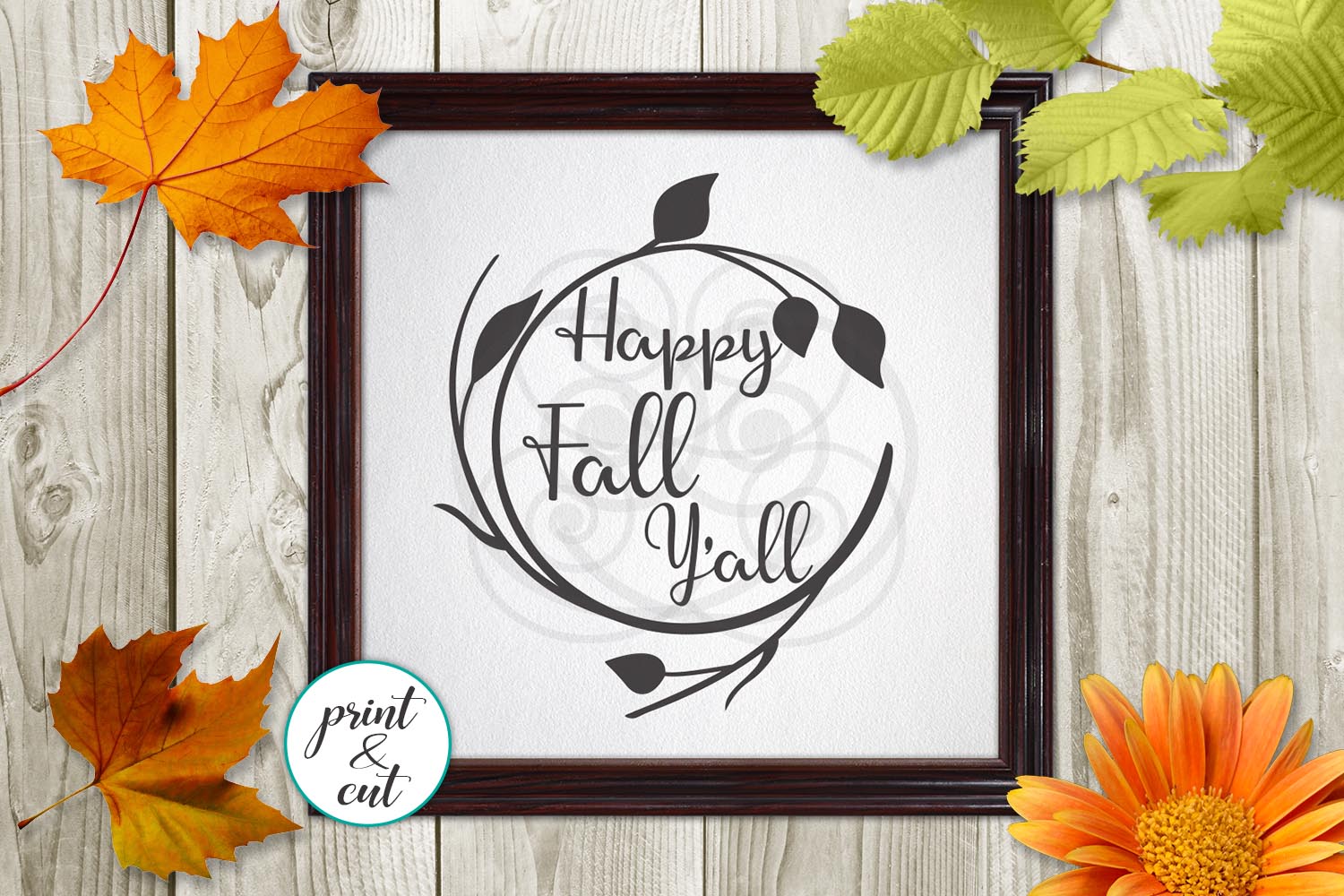 happy fall y'all yall svg dxf vinyl paper cutting template (123947