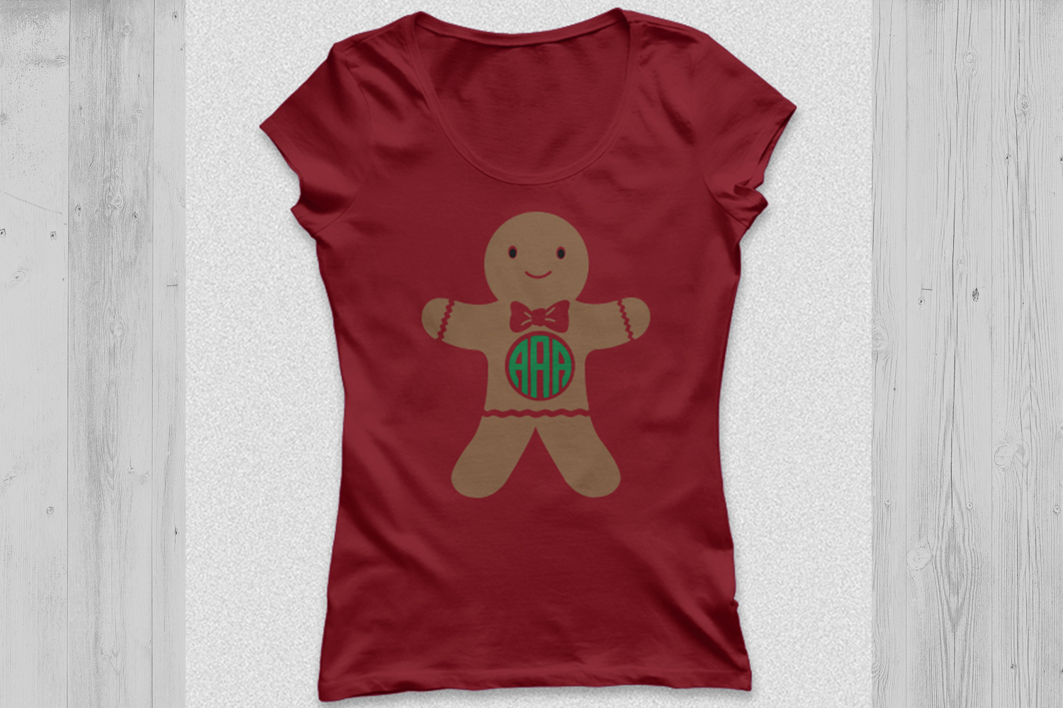 Gingerbread Man SVG, Christmas SVG, Gingerbread Monogram svg