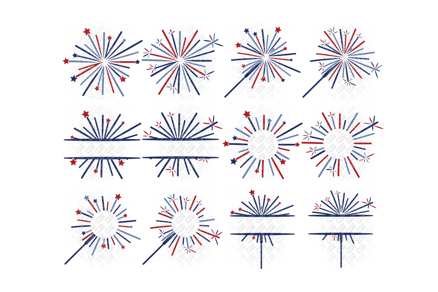 Sparkler Svg Bundle In Svg, Dxf, Png, Eps, Jpeg