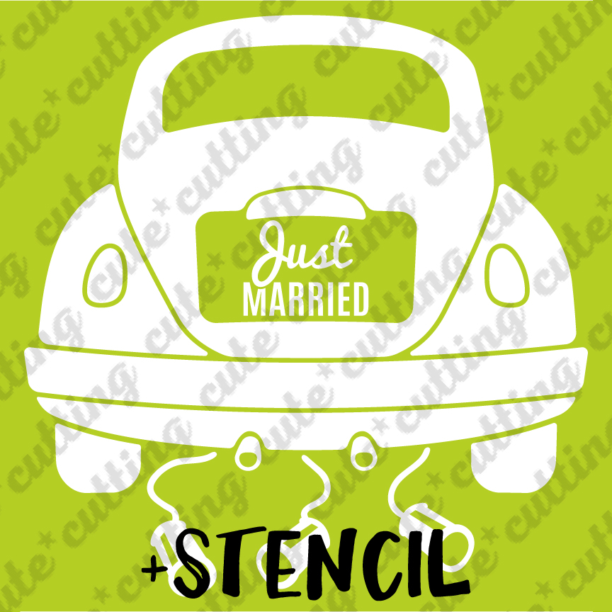 Just Married Just Married Car Wedding Car Svg Dxf Png