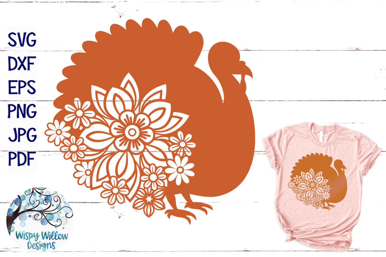 Download Floral Turkey SVG | Thanksgiving SVG | Fall SVG Cut File