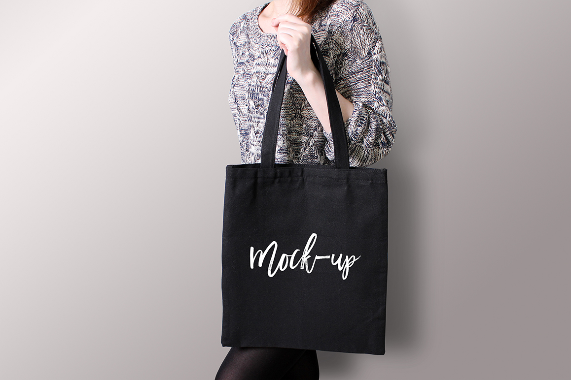 Download Black Tote Bag Mockup PSD Mockup Templates