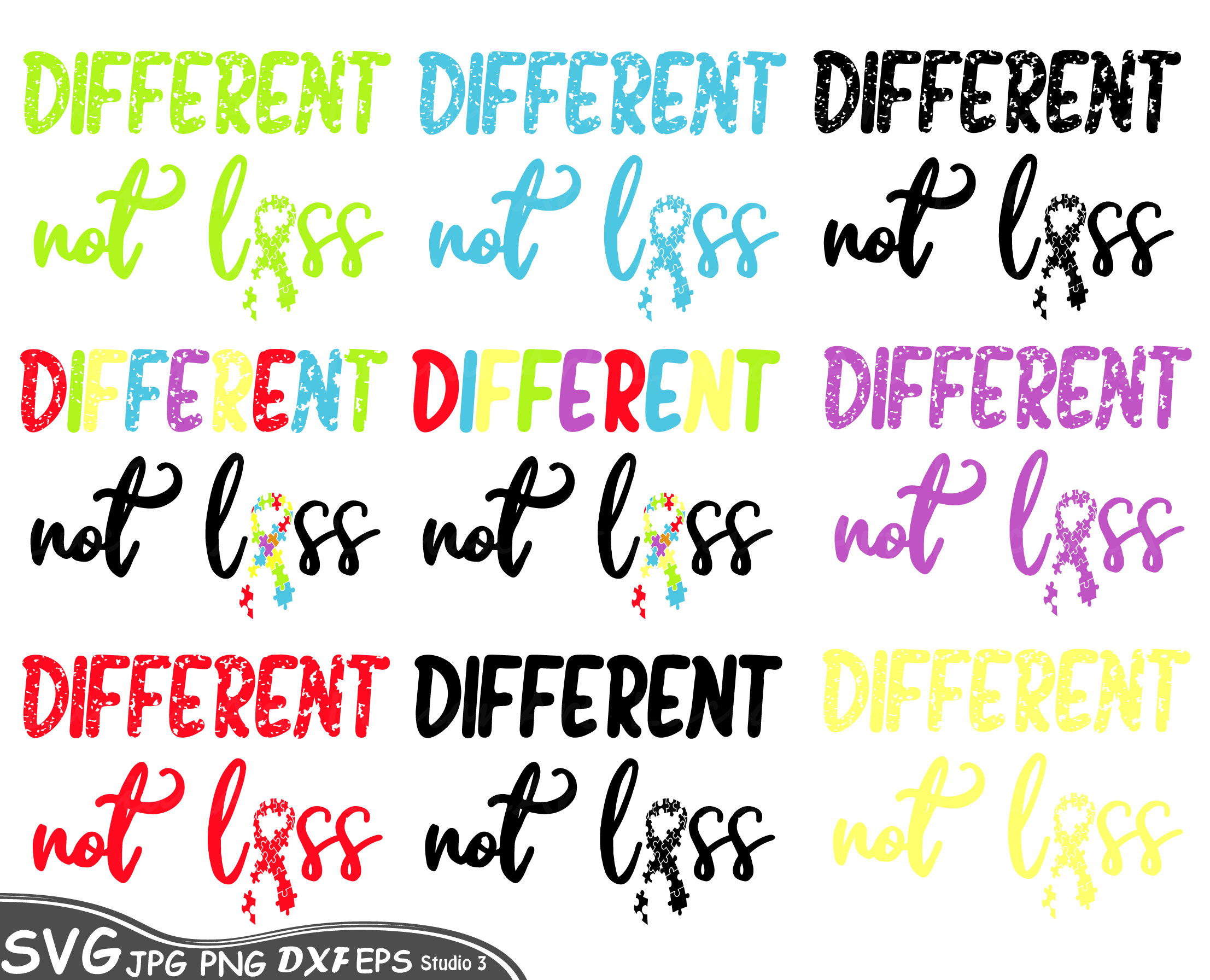 Download Different not less , autistic svg ,autism shirt , 86SV