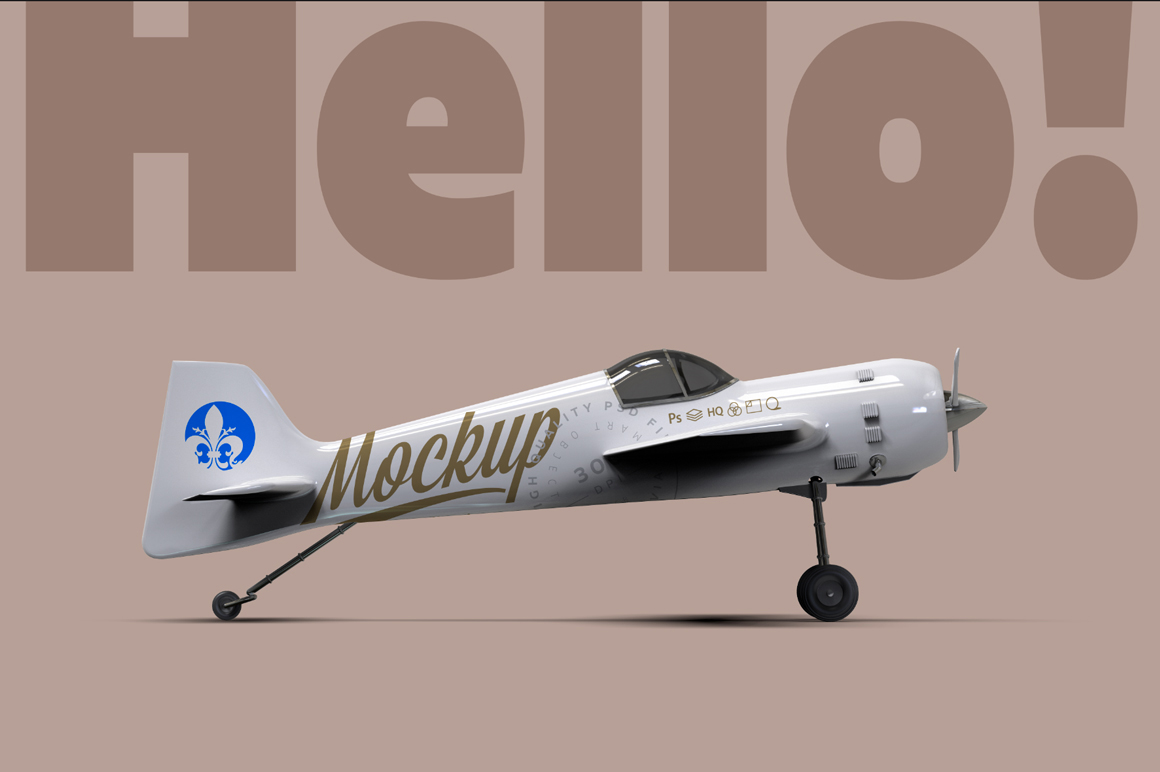 Download WHITE AEROBATIC AIRCRAFT MOCKUP