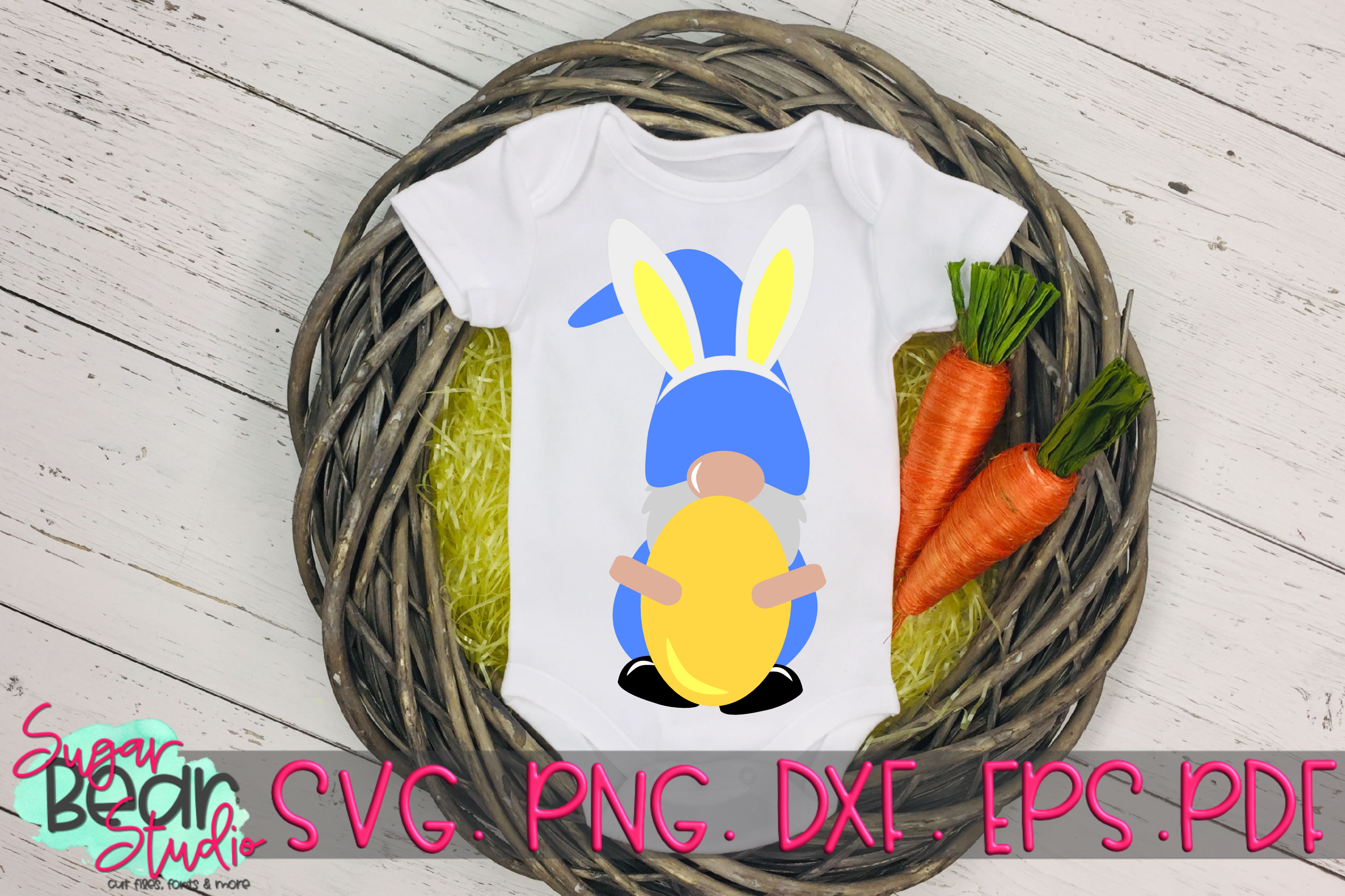 Gnome with Easter Bunny Ears - An Easter Gnome SVG