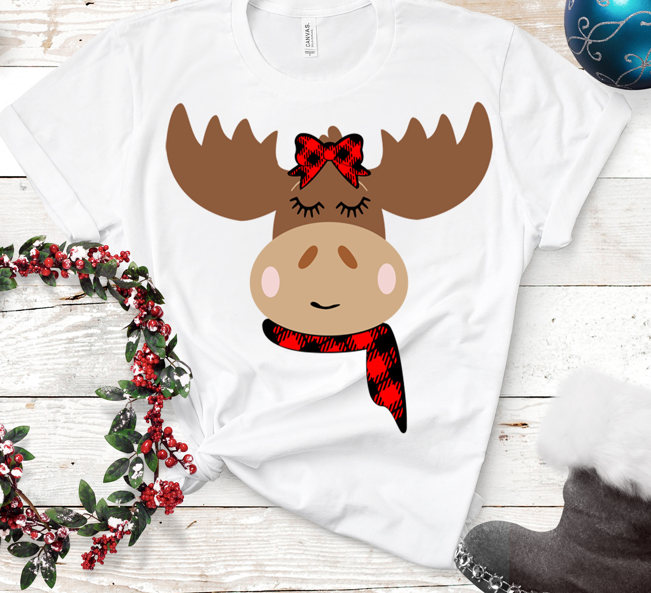 Download Christmas svg Girl Moose face svg, camping svg, outdoor svg