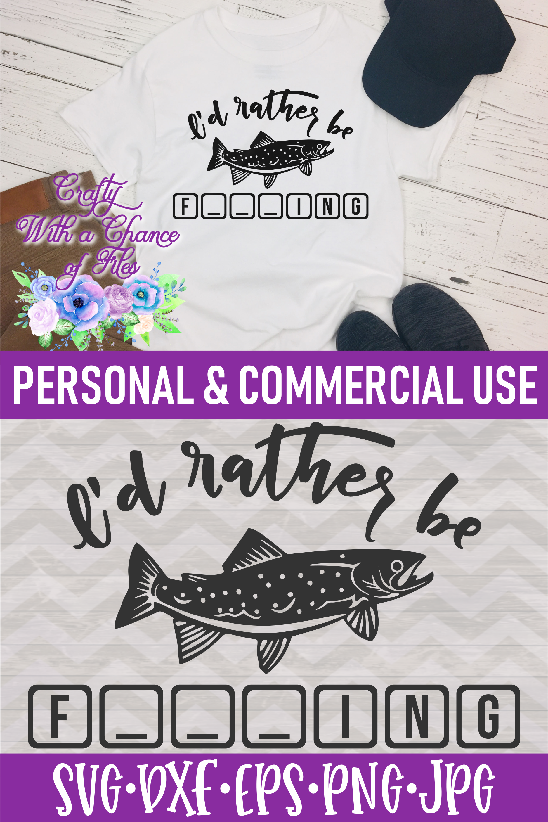 Download I'd Rather Be Fishing SVG - Gift for Dad Design (95489 ...