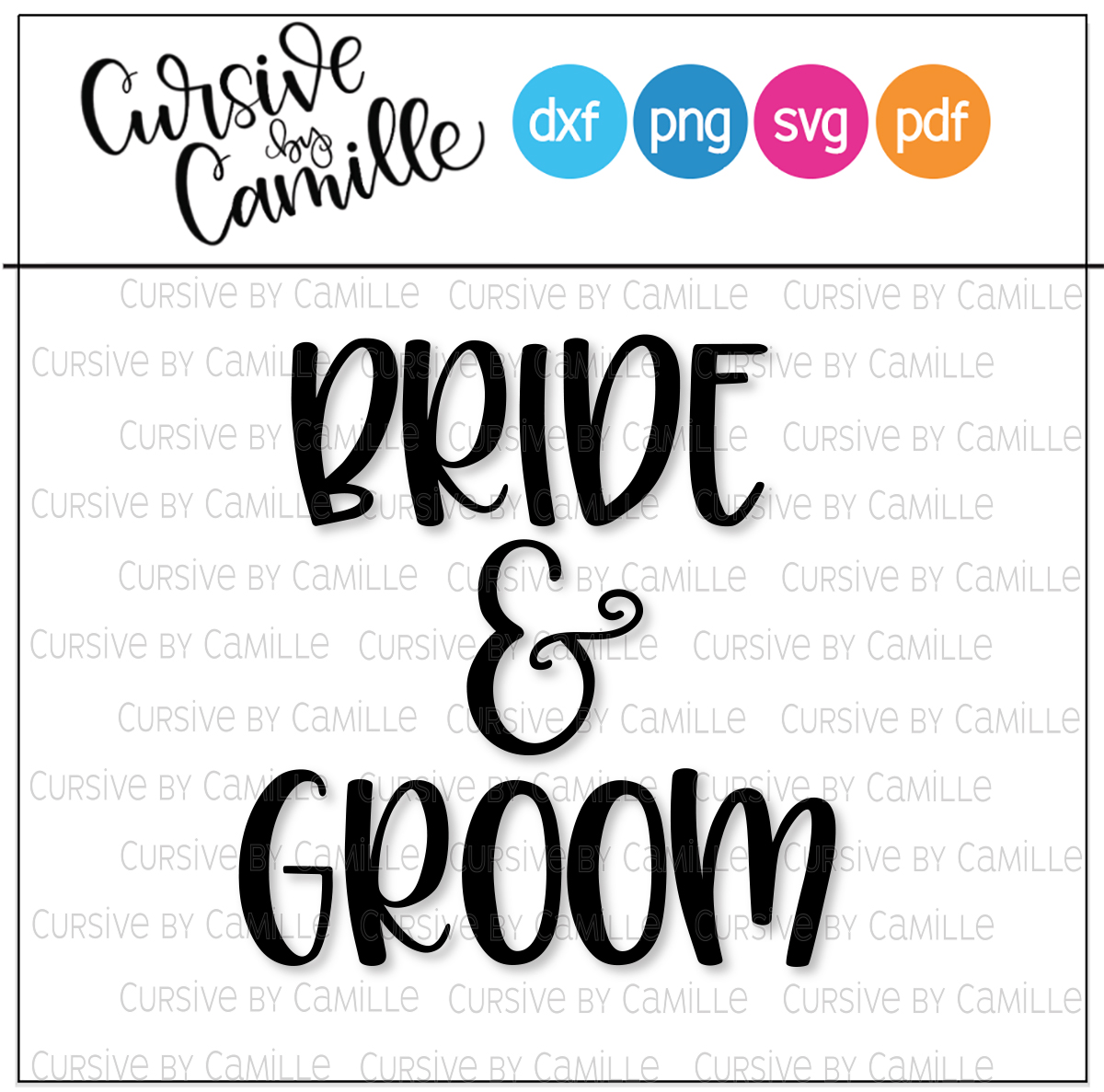 Download Bride & Groom Hand Lettered SVG Cut File (95031) | SVGs ...