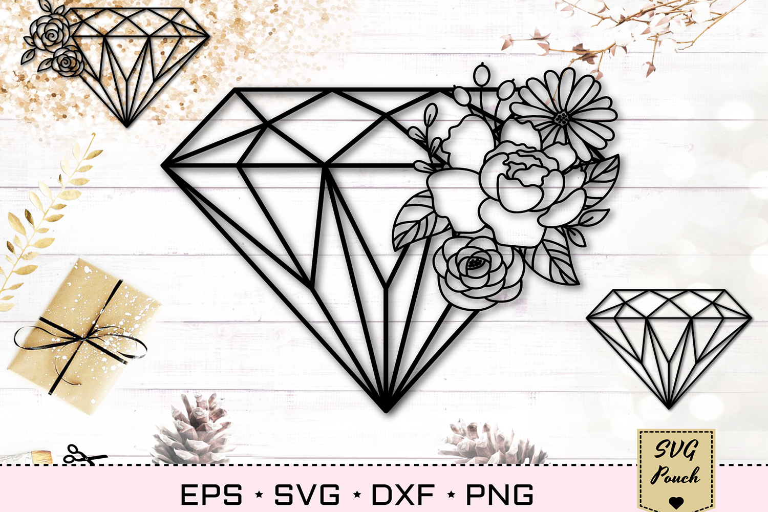Flower Diamond SVG