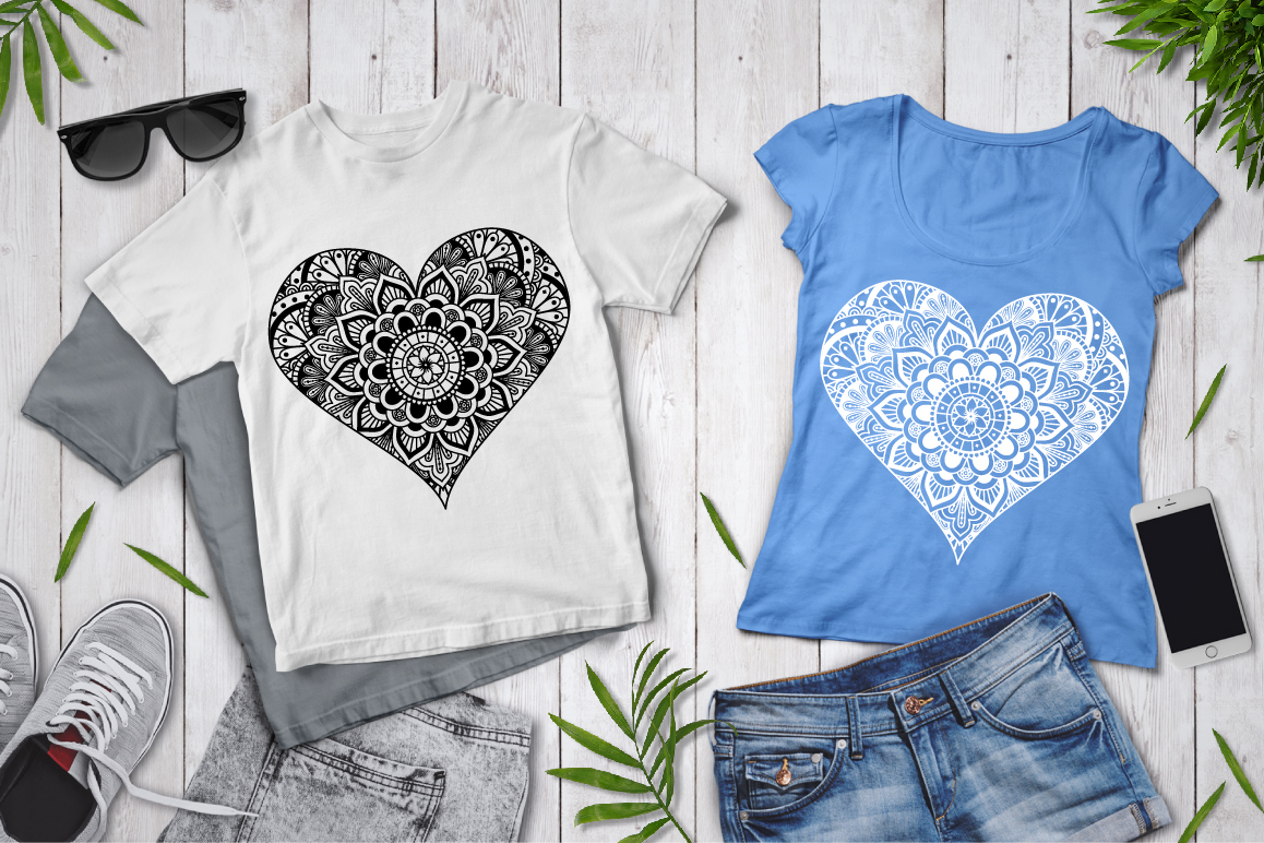 Download Heart Mandala SVG, Heart Zentangle SVG, Heart SVG and PNG ...