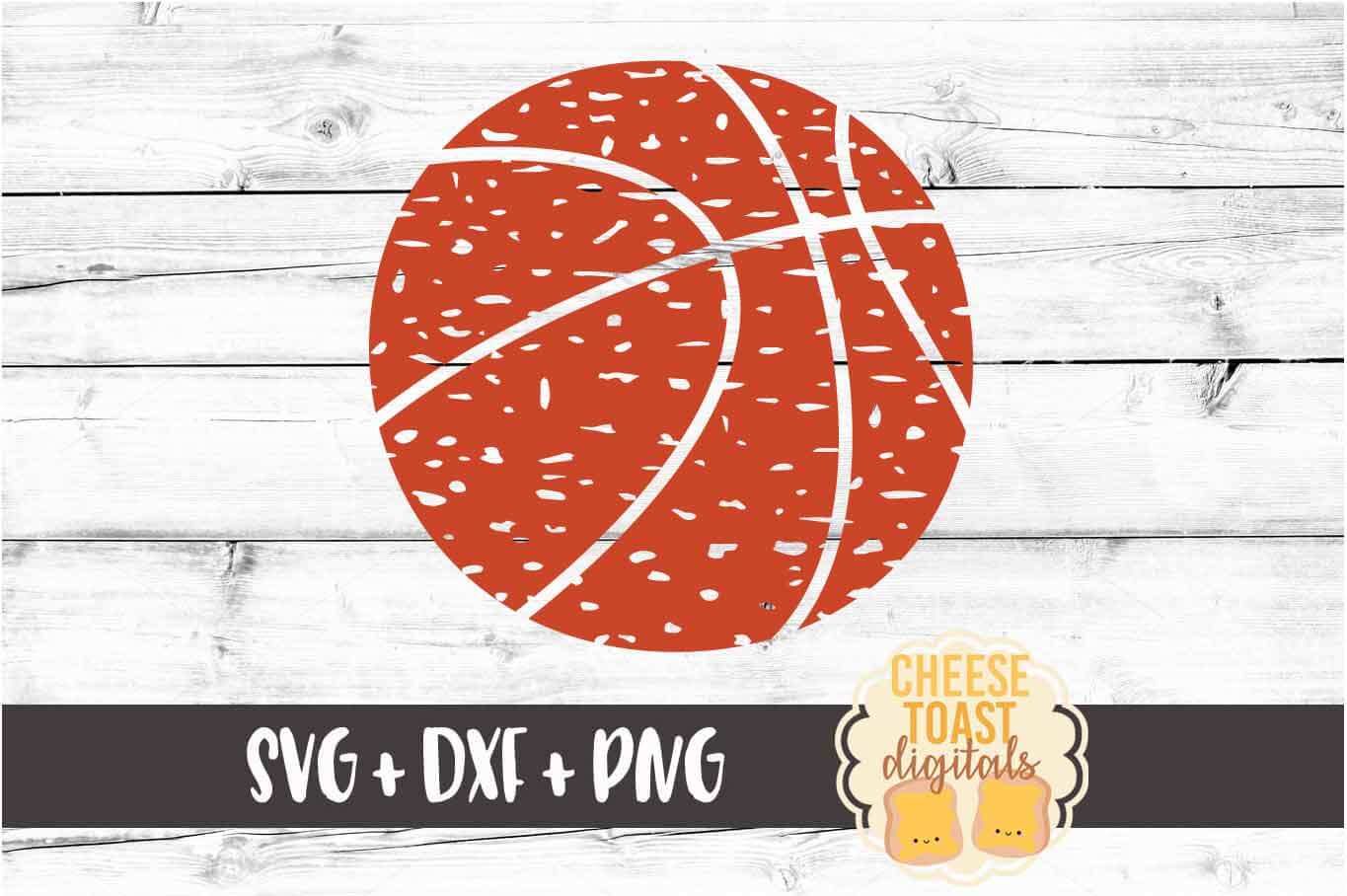 Distressed Basketball - Basketball SVG PNG DXF Cut Files (235362 ...