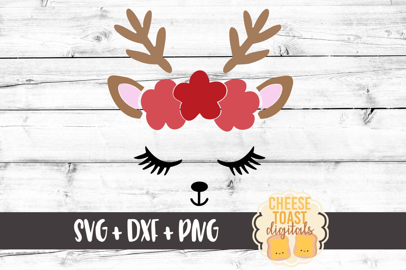 Download Girl Reindeer Face - Reindeer SVG - Christmas SVG File