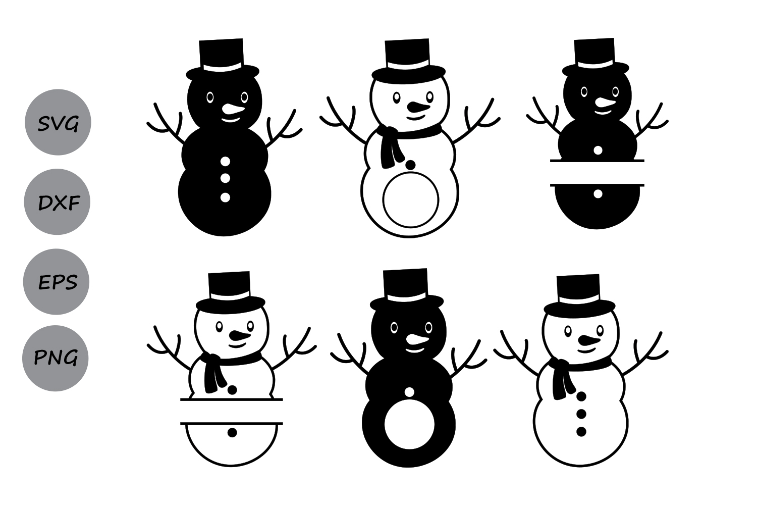 Download Snowman SVG, Christmas SVG, Snowman Monogram Svg, Christmas Snowman, Snowman Clipart, Winter Svg ...