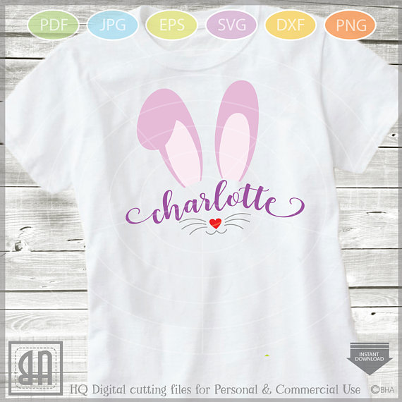 Download Bunny names SVG - Bunny face Cut Files - 2 in 1- Bunny ...