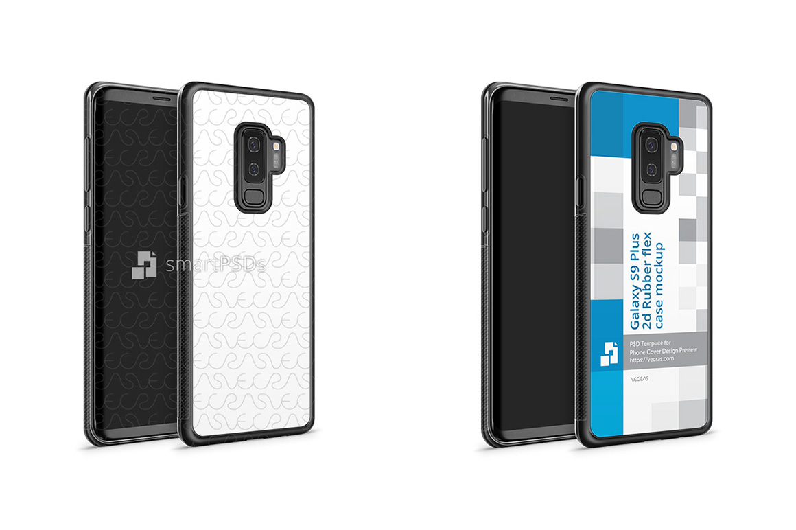 Download Galaxy S9 Plus 2d RubberFlex Case Design Mockup 2018 ...