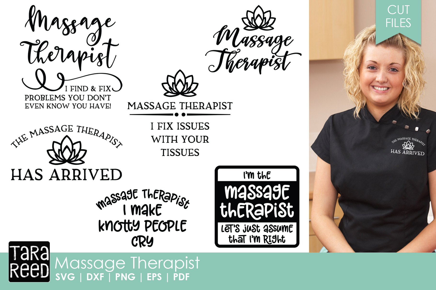 Massage Therapist SVG and Cut Files for Crafters