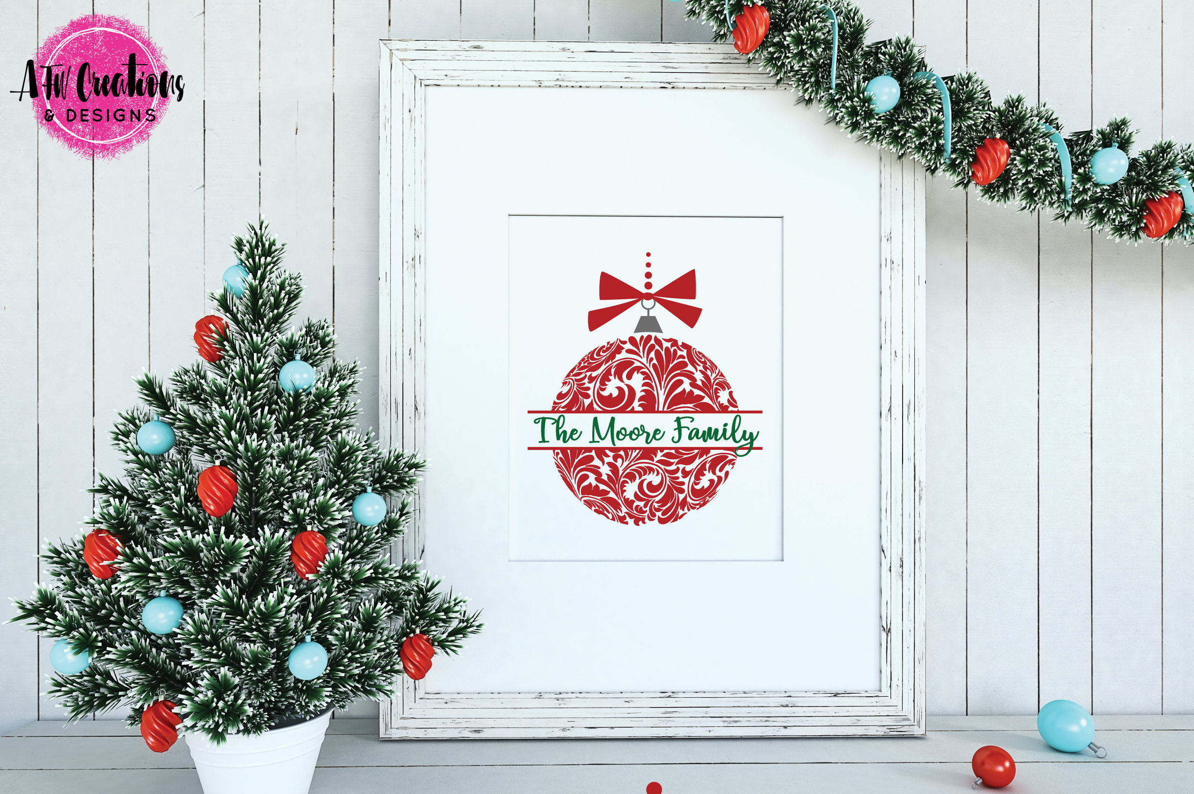 Download Flourish Christmas Ornaments - SVG, DXF, EPS Cut File ...