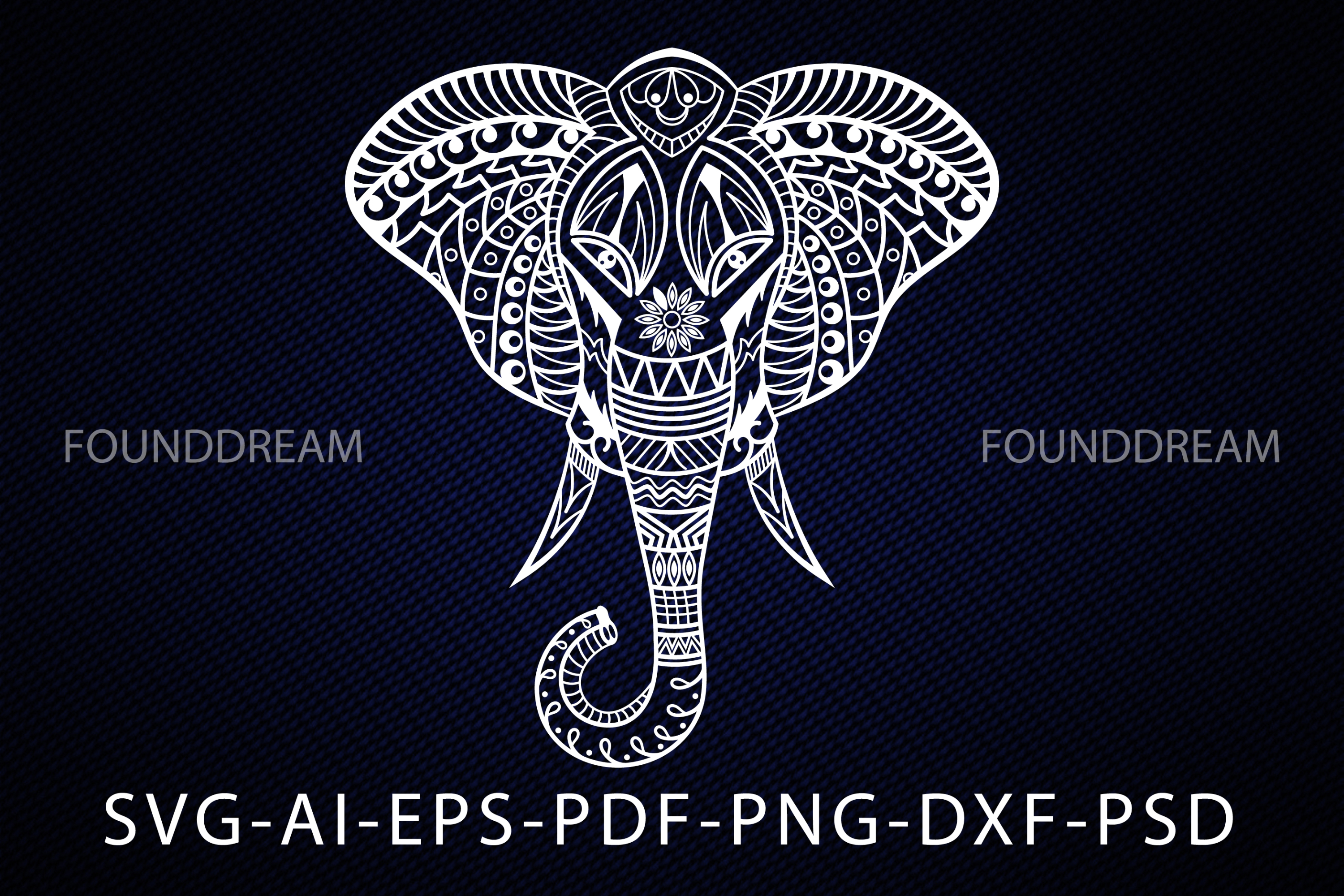 Download Elephant Mandala Vector Files