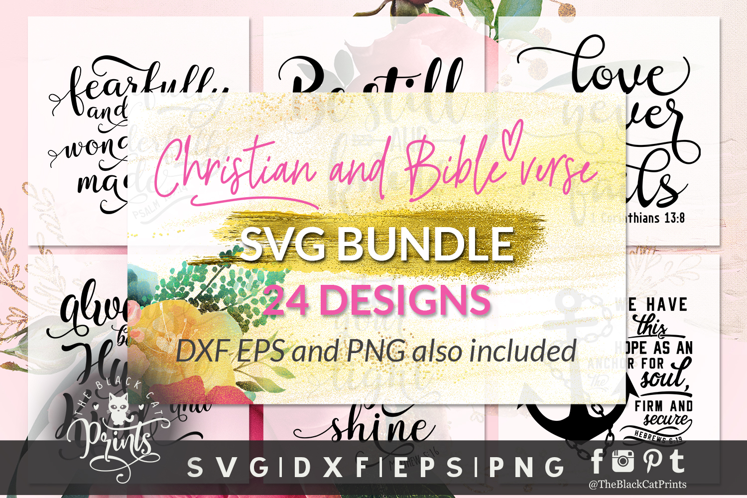 Download Christian SVG Bundle 24 Designs SVG PNG EPS DXF (19658) | Cut Files | Design Bundles