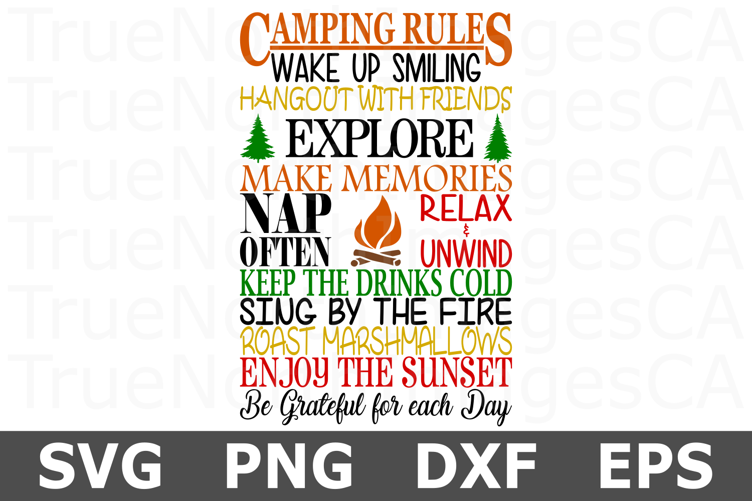 Download Camping Rules - A Camping SVG File