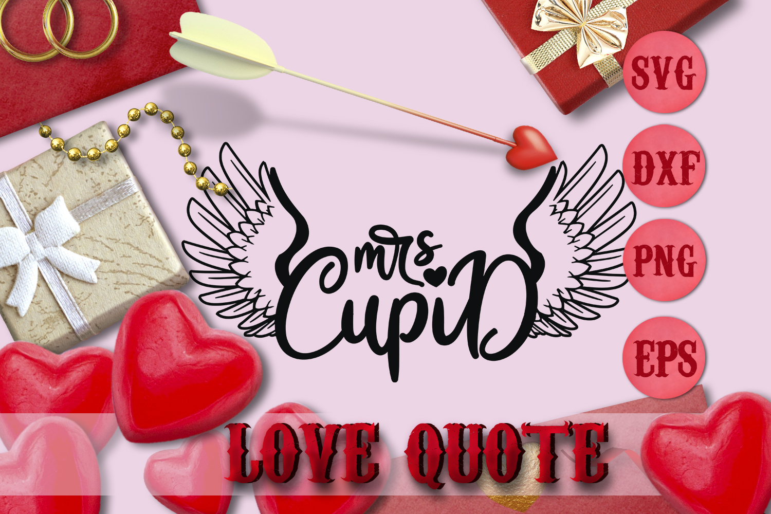 Download MRS CUPID quote Valentine svg Love SVG T-SHIRT DESIGN
