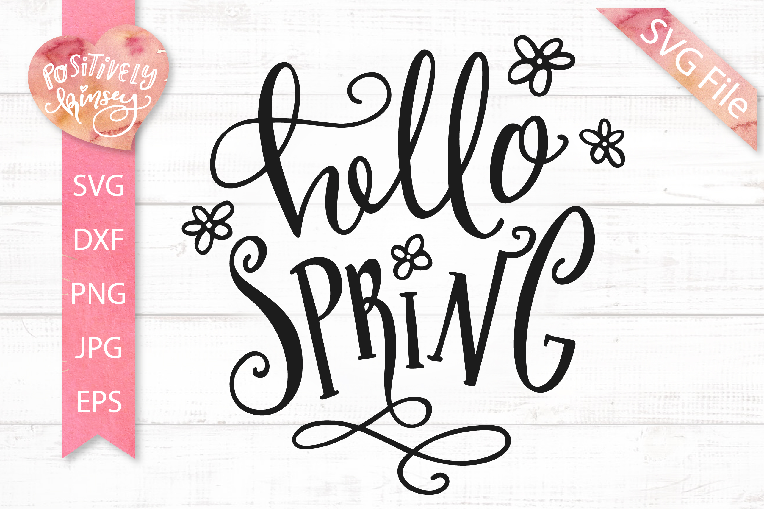 Download Hello Spring SVG DXF PNG EPS JPG Cute Spring Sign SVG File ...