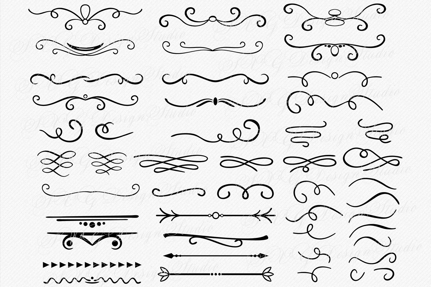 47 Text Dividers vector, Borders SVG - Swirls svg (197925) | Cut Files